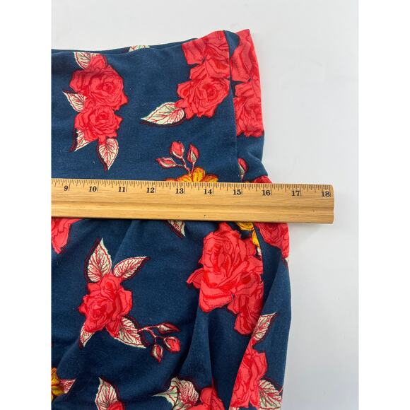 Lularoe Maxi Skirt Womens Medium Blue Floral Colorful Long Boho Stretchy Summer - Picture 2 of 7